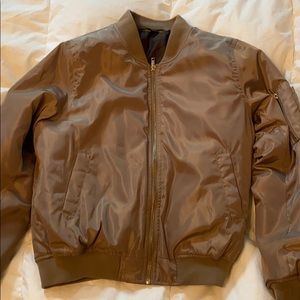 Carmel colored bomber jacket